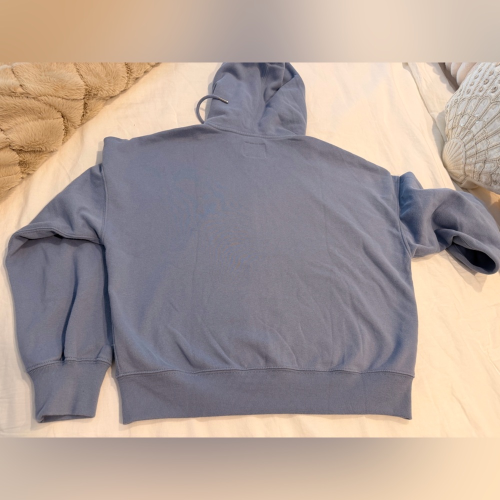 NWT Abercrombie & Fitch Soft Essentials Blue Zip-Up Hoodie - Picture 10 of 12